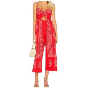 NWT Free People Red Jumpsuit